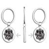 Ganesha Ganesh God Hindu Metal Round Metal Key Chain Keychain Ring view 2