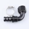 AC PERFORMANCE -12 AN 90 Degree Push On Lock Hose End Fitting Aluminum Black with Clamp view 4