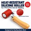1-3/4 Inch Professional Heavy Duty 45mm Silicone Seam Roller for PVC/TPO/EPDM Roofing Vinyl Decking Membrane and Tarpaulin Banner Welding, Automotive Audio Sound Deadening Silicone Hand Roller(1) view 2