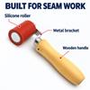 1-3/4 Inch Professional Heavy Duty 45mm Silicone Seam Roller for PVC/TPO/EPDM Roofing Vinyl Decking Membrane and Tarpaulin Banner Welding, Automotive Audio Sound Deadening Silicone Hand Roller(1) view 4
