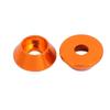 Aexit M3 Aluminium Quality Parts Alloy Cone Shaped Round Cup fende-r Bumper Washer Orange 10pcs Model:97as284qo401 view 2