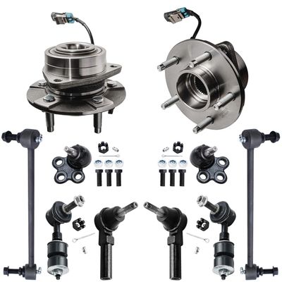 Detroit Axle - Front 10pc Wheel Bearing Hubs Kit for 02-07 Saturn Vue