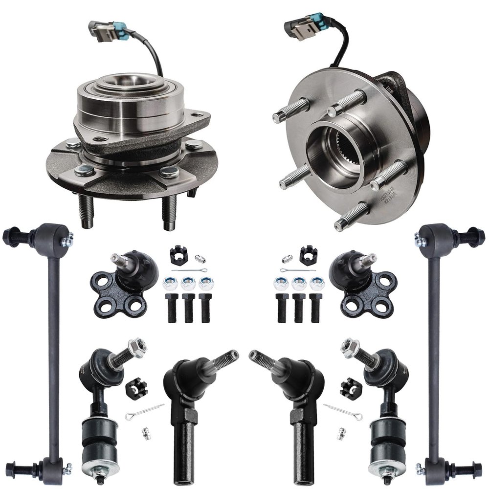Detroit Axle - Front 10pc Wheel Bearing Hubs Kit for 02-07 Saturn Vue