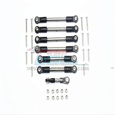 GPM For Traxxas XO-01 Supercar Upgrade Parts Stainless Steel Thickened Tie Rods - 7Pc Set