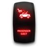 Passenger Eject - Red - Laser Etched Toggle Switch 20A 12V - Vertical Rocker Switch 5-Pin DPST view 1
