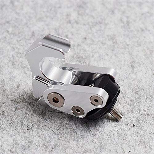 ShineBear Fittings Foldable Motorcycle Hook CNC Aluminum for Honda Yamaha Kawasaki Suzuki Aprilia Scooter Rsz Jog Cygnus Force - (Color: Silver)
