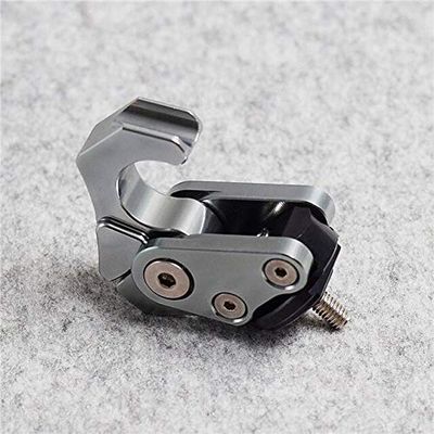 ShineBear Fittings Foldable Motorcycle Hook CNC Aluminum for Honda Yamaha Kawasaki Suzuki Aprilia Scooter Rsz Jog Cygnus Force - (Color: Grey)