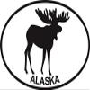 DG Graphics Magnet Alaska Moose Euro Oval Magnet Car Auto Fridge Locker Metal 5" view 1