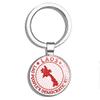 Glover Trading Laos Round Steel Metal Key Chain Keychain Ring Double Sided Deisgn view 1