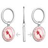 Glover Trading Laos Round Steel Metal Key Chain Keychain Ring Double Sided Deisgn view 2