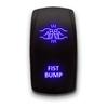 FIST Bump - Blue - Stark 5-PIN Laser Etched LED Rocker Switch Dual Light - 20A 12V ON/Off view 1