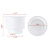 Amarine Made 8Pcs Recessed Drop in Plastic Cup Drink Can Holder with Drain for Boat Car Marine Rv (White) view 2