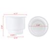 Amarine 6Pcs Recessed Drop-in Plastic Can Holder with Drain for Boat, RV, Car - Marine Cup Holder Insert, White view 2