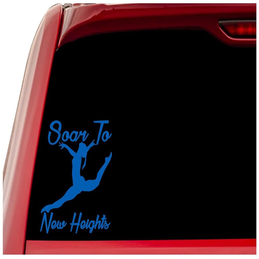 ABlu Gymnastics Soar to New Heights Decal Vinyl Sticker Graphics for Cars Trucks SUV Vans Walls Windows Laptop|Azure Blue|5.5 X 5.25 inch|URI279-AB