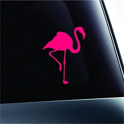 Win Stickers & Decals Flamingo Silhouette Symbol Decal Funny Car Truck Sticker Window (Pink), Vinyl Car Home Truck Window Laptop Decal