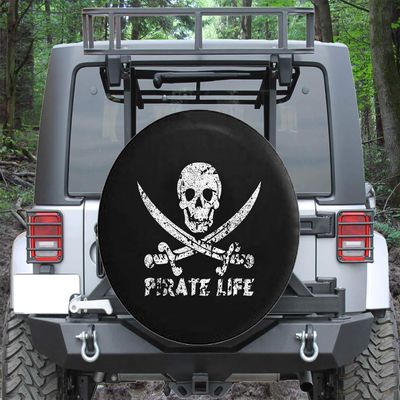 Sport Covers Spare Tire Cover Pirate Life Skull & Swords Saltwater Edition (Fits: SUVs Camper Accessories RV Accessories Size 32 Inch
