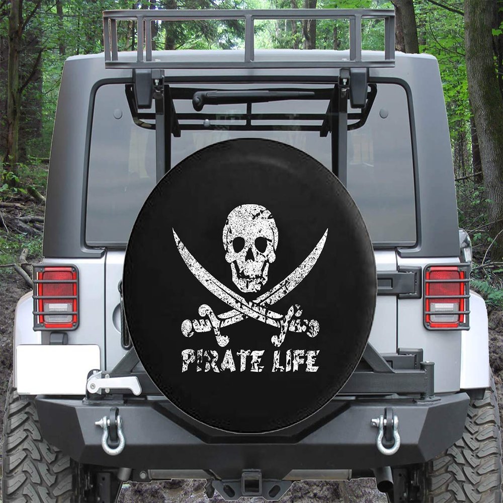 Sport Covers Spare Tire Cover Pirate Life Skull & Swords Saltwater Edition (Fits: SUVs Camper Accessories RV Accessories Size 32 Inch