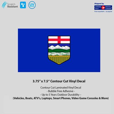 3.5" x 7.5" Alberta Flag Laminated Vinyl Decal