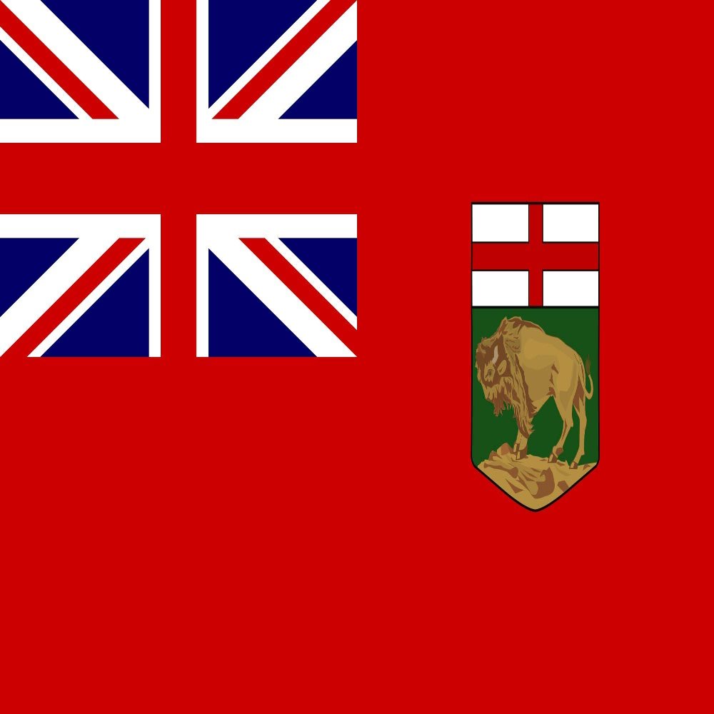 3.5" x 7.25" Manitoba Flag Laminated Vinyl Decal