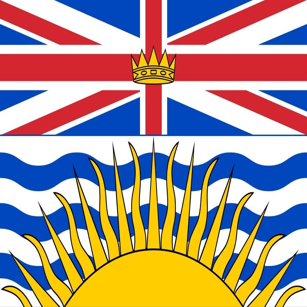 3.5" x 6" British Columbia Flag Laminated Vinyl Decal