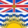 3.5" x 6" British Columbia Flag Laminated Vinyl Decal view 1