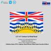3.5" x 6" British Columbia Flag Laminated Vinyl Decal view 2