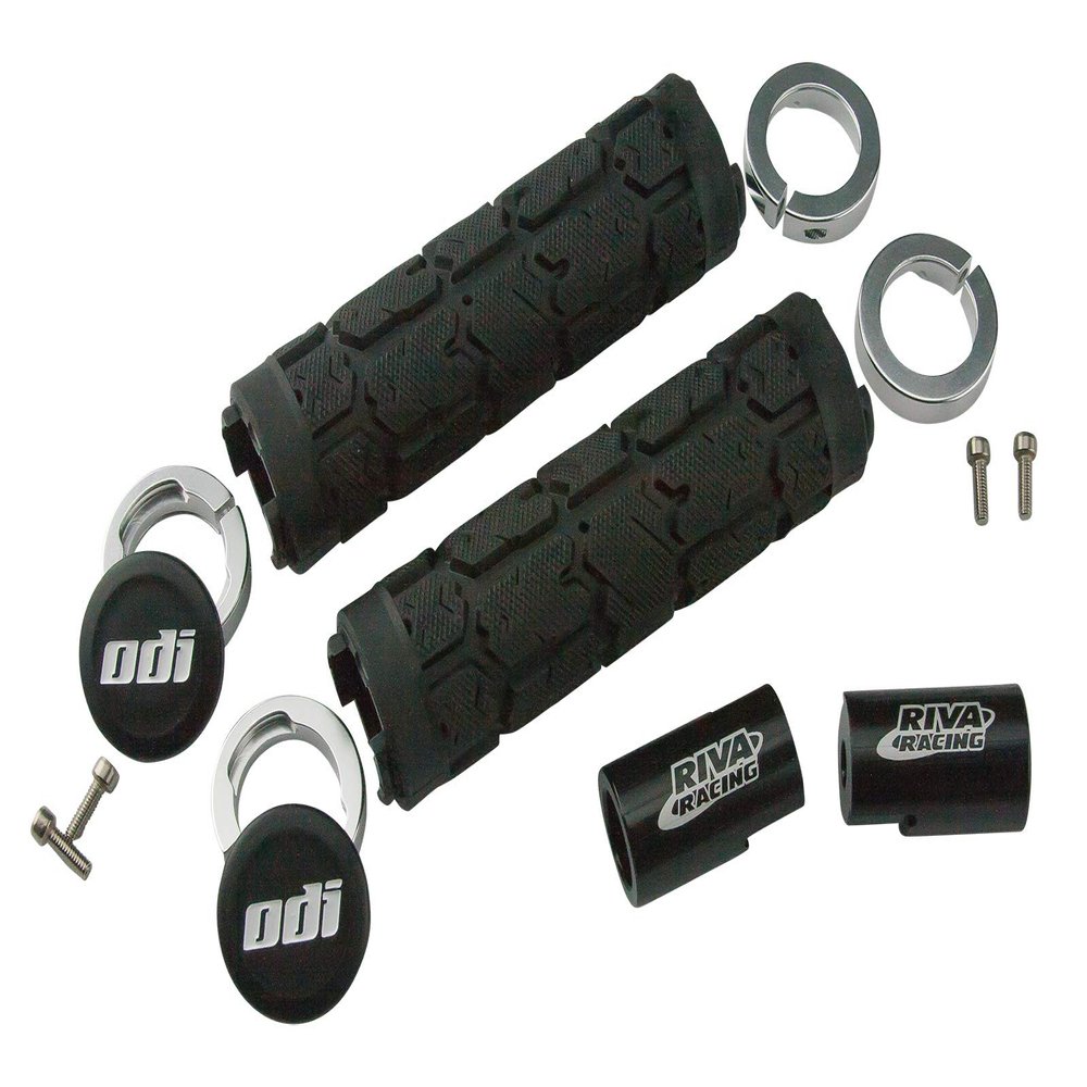 Riva Spark Billet Handlebar Extension Kit with ODI Lock-On Racing Grips (for Sea-Doo / Fits All 2016-2019 Spark Models)