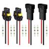 UTSAUTO 2Set 9005 9006 H10 Wire Connectors Female & Male Adapter Wiring Harness Sockets Wire 12V for Headlights Fog Lights view 1