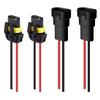 UTSAUTO 2Set 9005 9006 H10 Wire Connectors Female & Male Adapter Wiring Harness Sockets Wire 12V for Headlights Fog Lights view 2