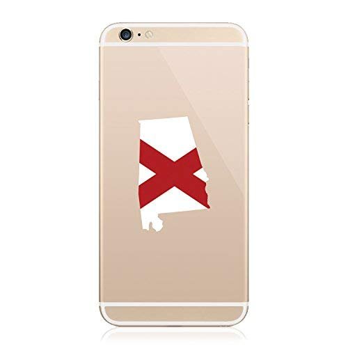 2X - Alabama State Shaped Flag Cell Phone Sticker Self Adhesive Vinyl Decal Sticker AL Vinyl Made in USA