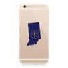 2X - Indiana State Shaped Flag Cell Phone Sticker Self Adhesive Vinyl Decal Sticker in Vinyl Made in USA view 1