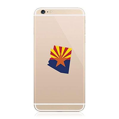2X - Arizona State Shaped Flag Cell Phone Sticker Self Adhesive Vinyl Decal Sticker AZ Vinyl Made in USA