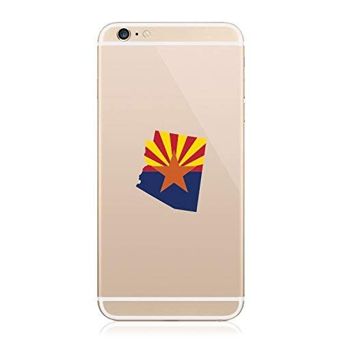 2X - Arizona State Shaped Flag Cell Phone Sticker Self Adhesive Vinyl Decal Sticker AZ Vinyl Made in USA
