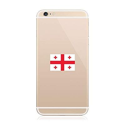 2X - Georgian Flag Cell Phone Sticker Decal Vinyl Made in USA