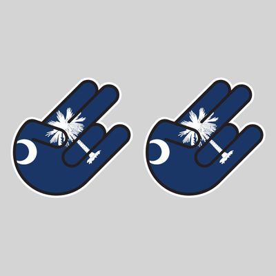Two Pack South Carolina Shocker Sticker Die Cut Decal Adhesive Vinyl South Carolinian SC Made in USA