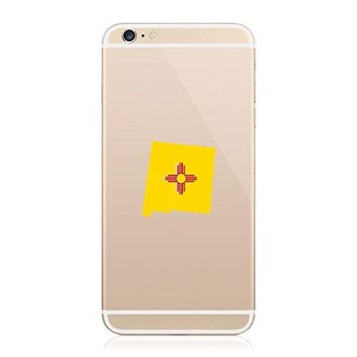 2X - New Mexico State Shaped Flag Cell Phone Sticker Self Adhesive Vinyl Decal Sticker NM Vinyl Made in USA