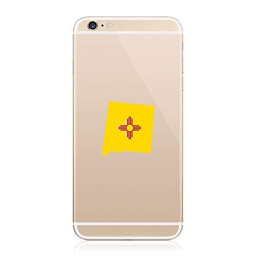 2X - New Mexico State Shaped Flag Cell Phone Sticker Self Adhesive Vinyl Decal Sticker NM Vinyl Made in USA