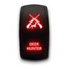 Deer Hunter - Red - Stark 5-PIN Laser Etched LED Rocker Switch Dual Light - 20A 12V ON/Off view 1