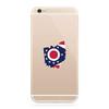 2X - Ohio State Shaped Flag Cell Phone Sticker Self Adhesive Vinyl Decal Sticker OH Vinyl Made in USA view 1