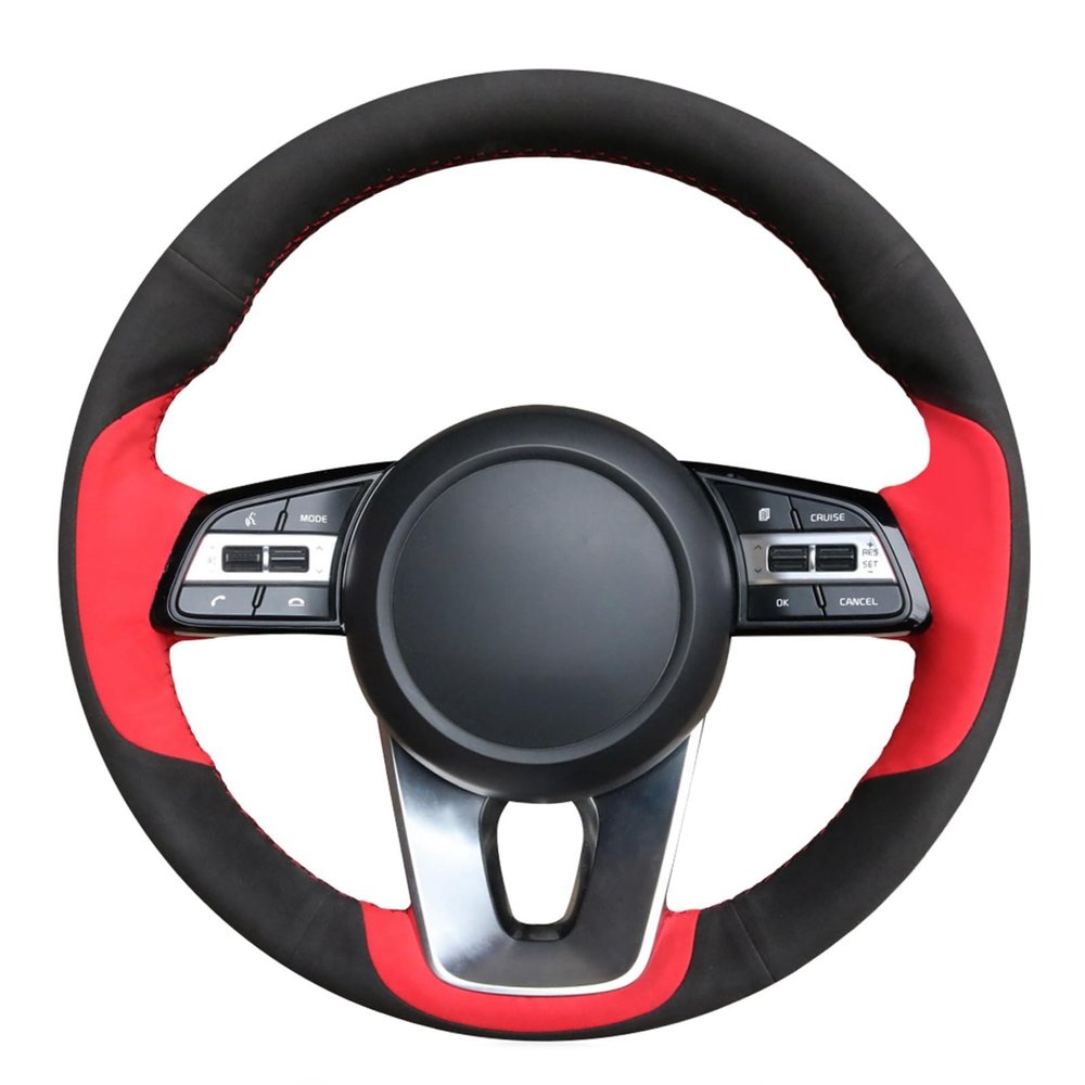 MEWANT Stitch On Custom Fit Steering Wheel Cover for Kia Sportage