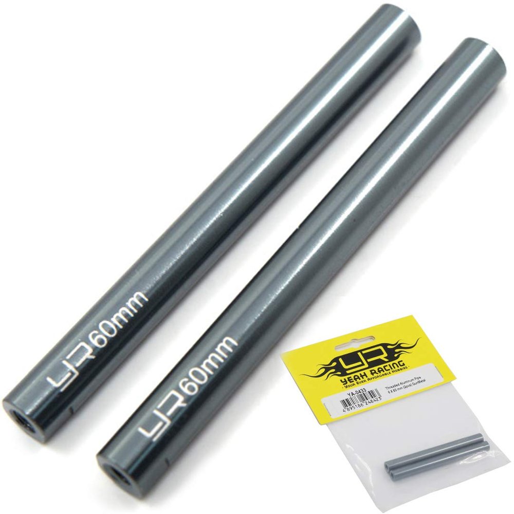 Yeah Racing Threaded Aluminum Link Pipe 6X60mm (2pcs) Gunmetal