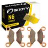 Sixity N6 Front Sintered Brake Pads compatible with Polaris Trail Boss 350L 4x4 1990 Complete Set view 1