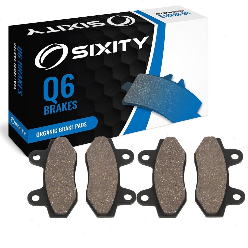 Sixity Q6 Front Organic Brake Pads compatible with Hyosung GV650 2006-2011 Complete Set