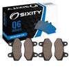 Sixity Q6 Front Organic Brake Pads compatible with Hyosung GV650 2006-2011 Complete Set view 1