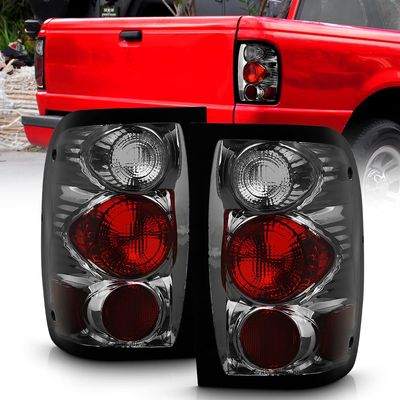 ACANII - For 1998-2000 Ford Ranger Pickup Smoked Lens Tail Lights Lamps Assembly Pair Replacement Driver & Passenger side