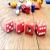 Kustom Kapz Four Pack Red Dice Tire Valve Cap Automobile Motorcycle ATV Compatible with Harley Truck Hotrod Cycle Trailer rv view 1