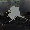 Applicable Pun Alaska State Shape - Vinyl Decal for Outdoor Use on Cars, ATV, Boats, Windows and More - Middle Grey 7 inch view 2