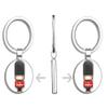 Glover Trading London Queen's Guard Soldier Round Steel Metal Key Chain Keychain Ring Double Sided Deisgn view 2