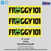 9" x 2.25" Froggy 3 Piece Sticker Pack view 2