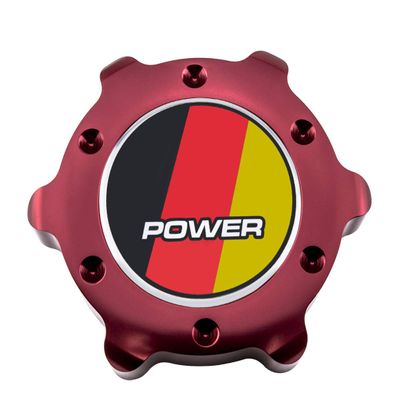 VMS RACING RED OIL CAP Power BRY OIL CAP Emblem in Billet Aluminum Compatible with BMW E38 E65 E66 E67 7 Series 740i 740il 745i 745il 750 750il 760i 760il 95-08 1995-2008